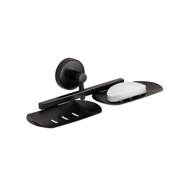 Soap Dish Double in Matte Black