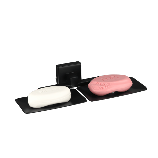 Soap Dish Double in Matte Black