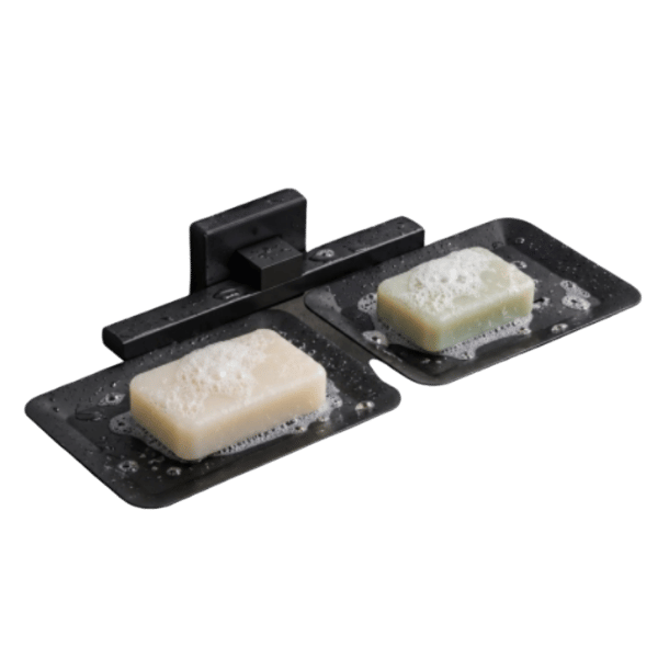 Soap Dish Double in Matte Black