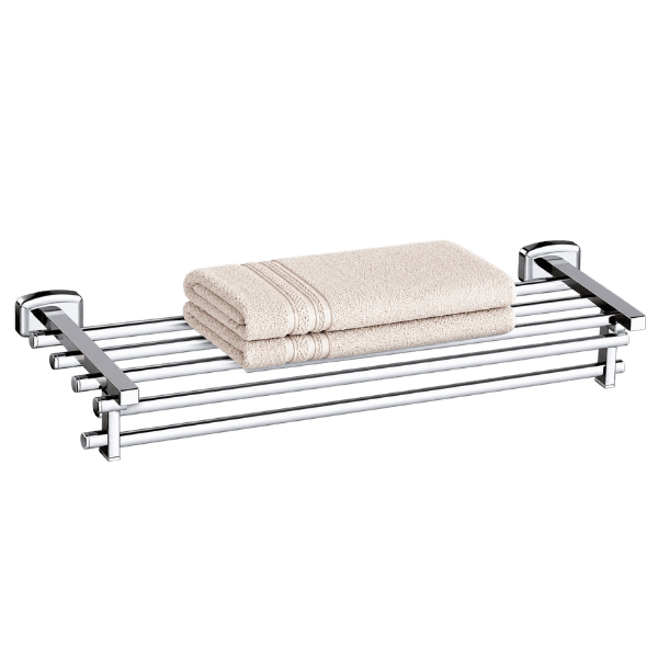 Towel Shelf with Rod in Chrome